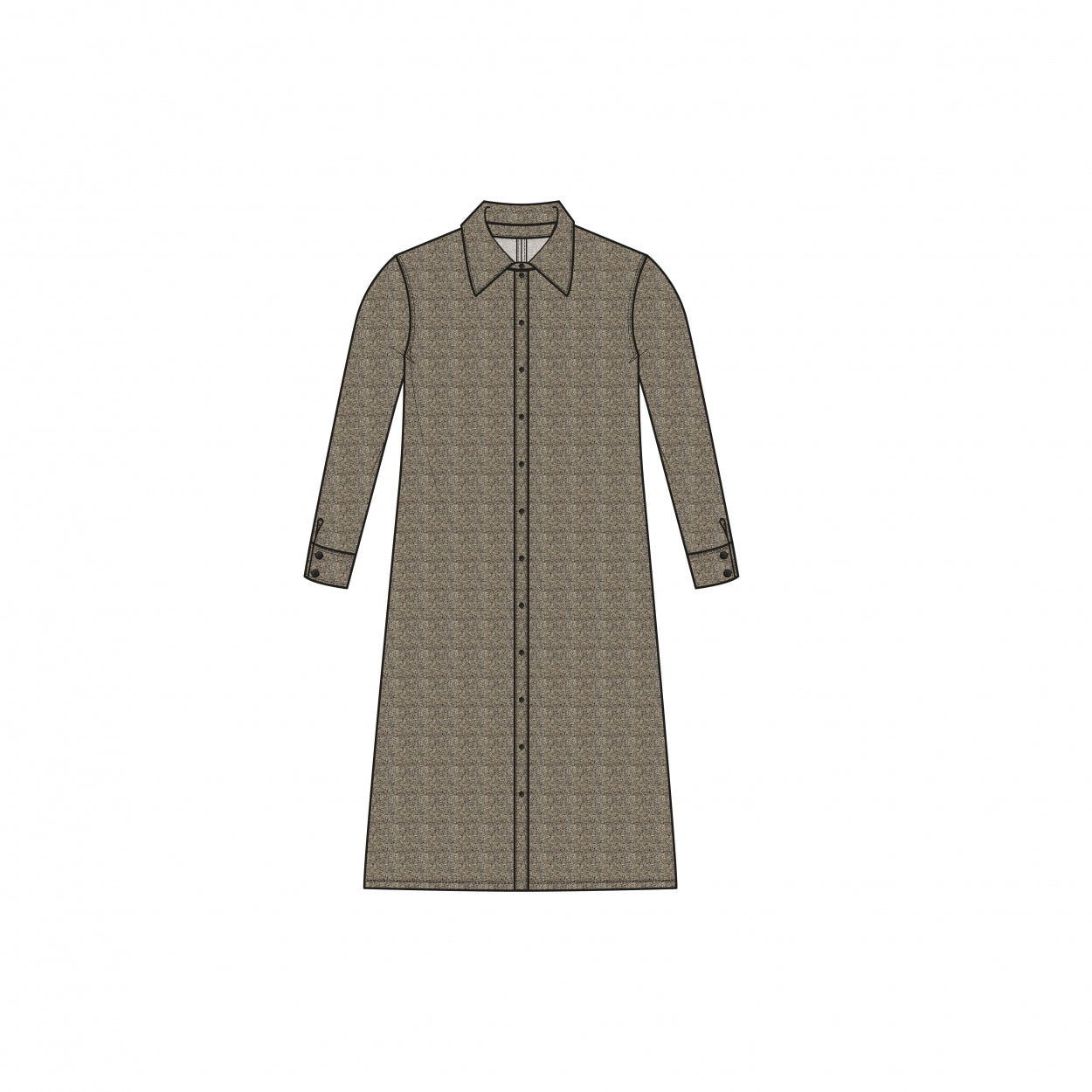 Blouse Dress LS | Tweed