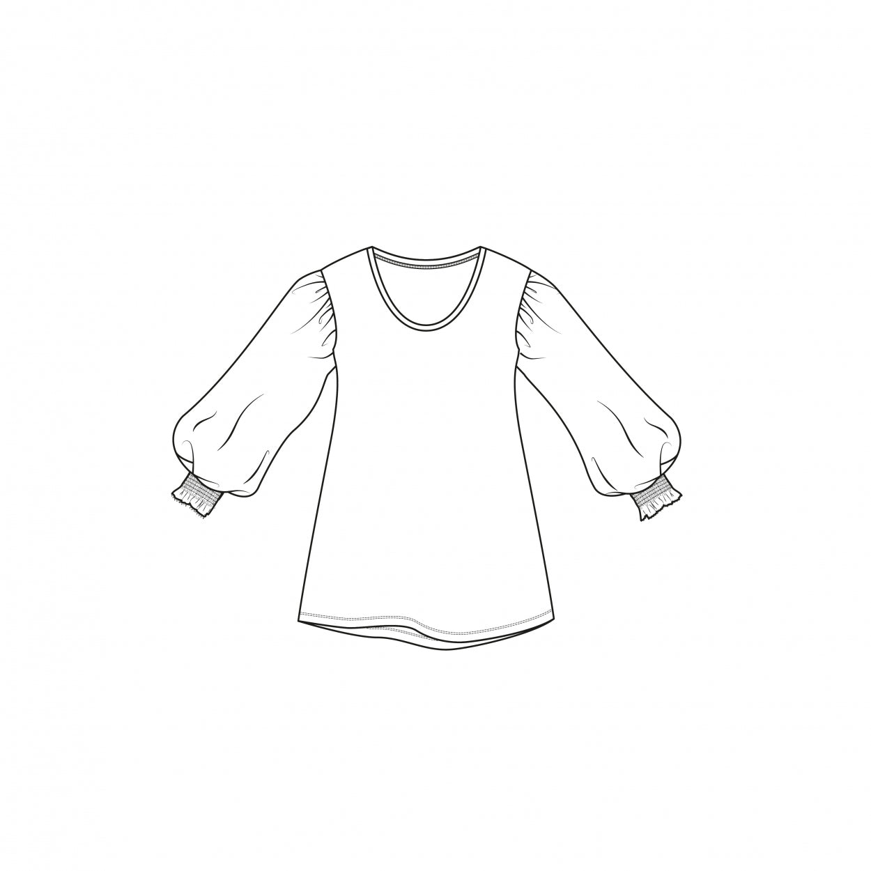 Puff Top LS | Off-White