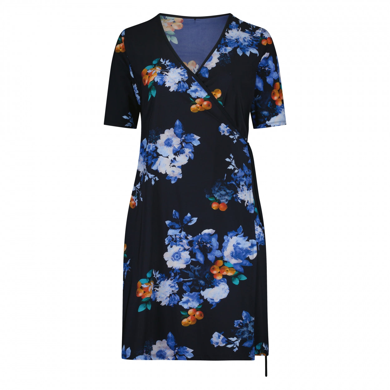 Wrap Dress SS | Fruit & Flowers