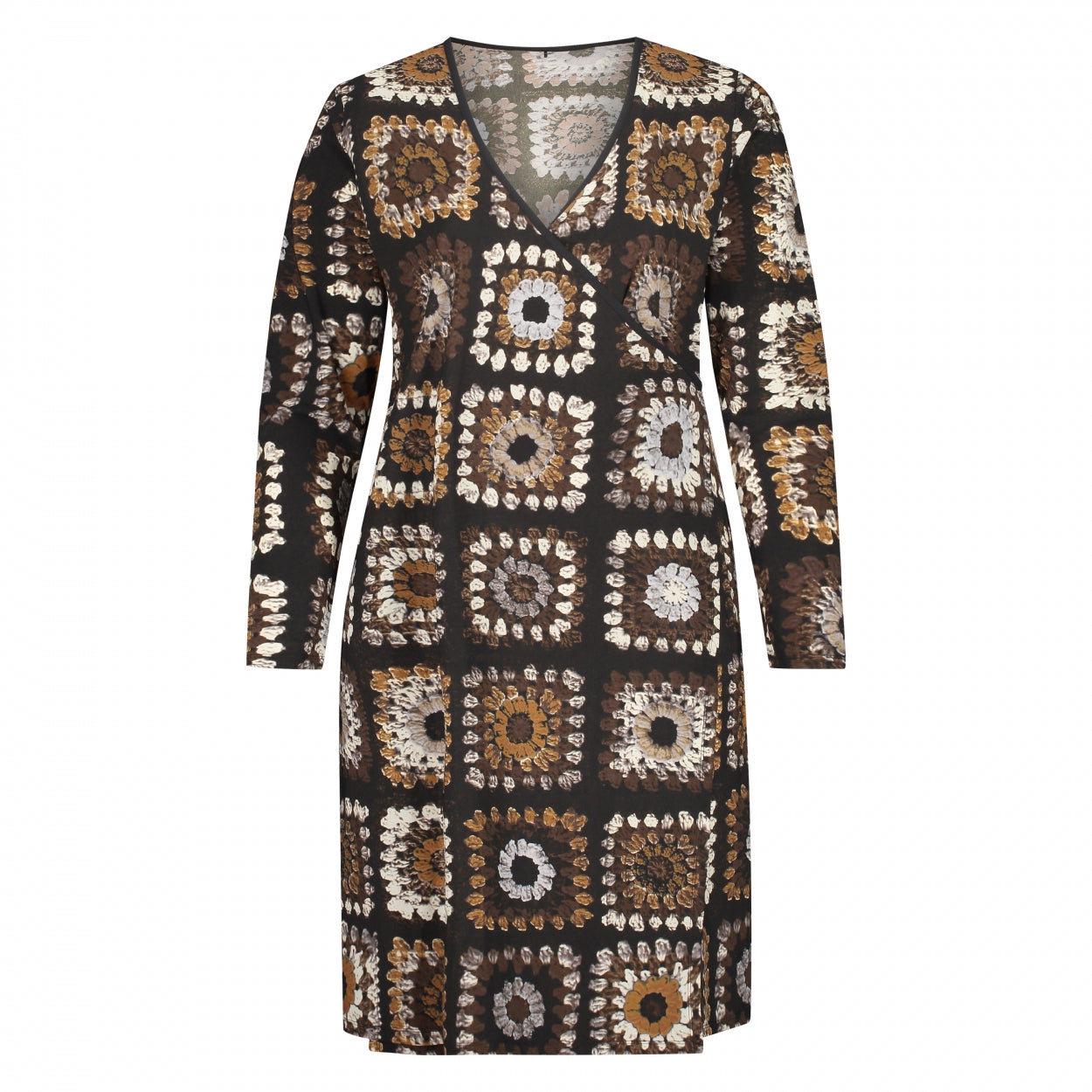 Wrap Dress LS | La Bloemen Brown
