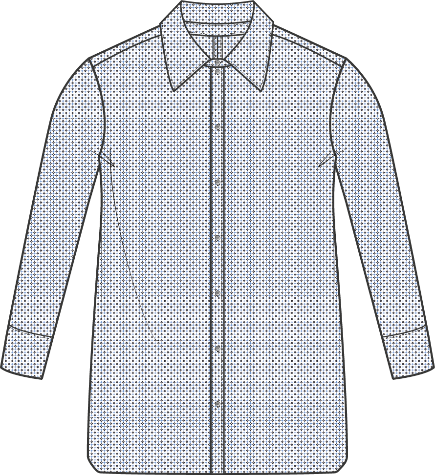 Shirt Basic | Dobby White Blue