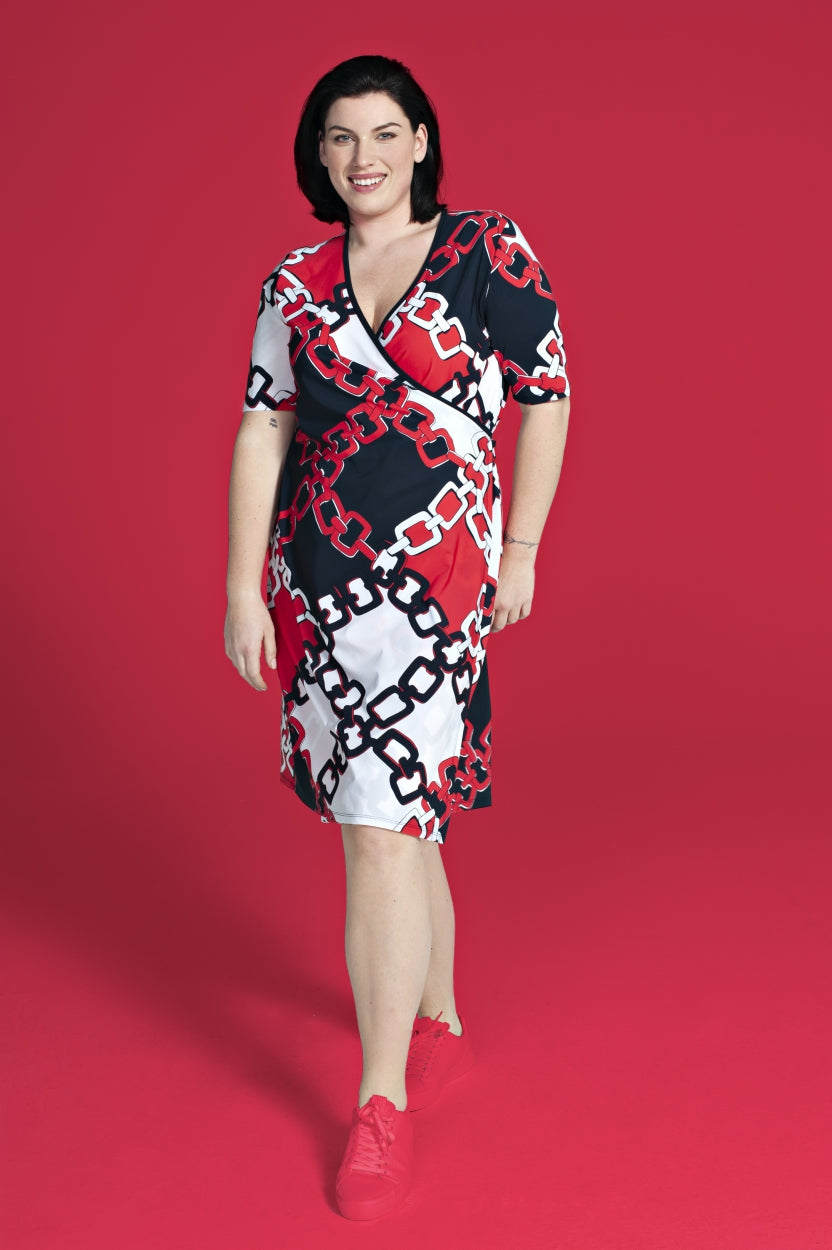 Wrap Dress SS | Classic Chains - DYNAMICS