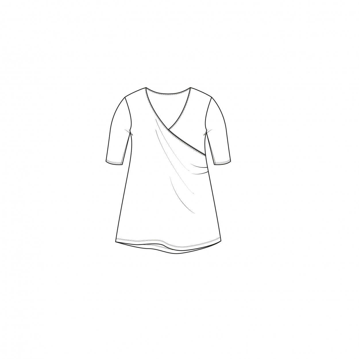 Wrap Top SS | Brown