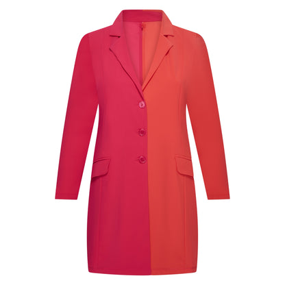 Jacket Midi | Saffraan/Pink