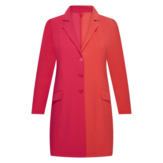 Jacket Long | Saffraan/Pink