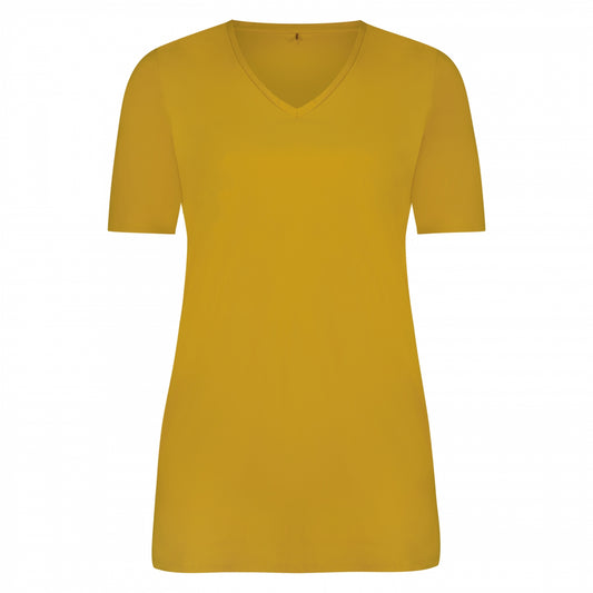 Tee V-Neck | Ocher Yellow