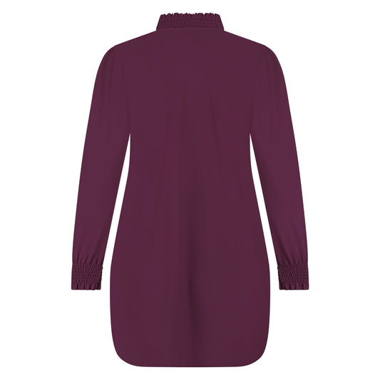Smock Top LS | Burgundy