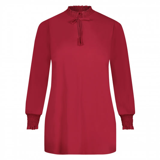 Smock Top LS | Ruby Red