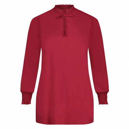 Smock Top LS | Ruby Red