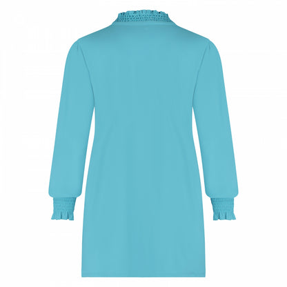 Smock Top LS | Ice Blue