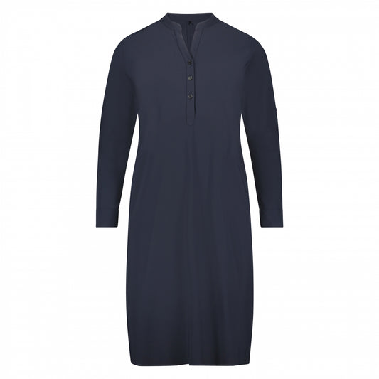 Mao Dress LS | Navy