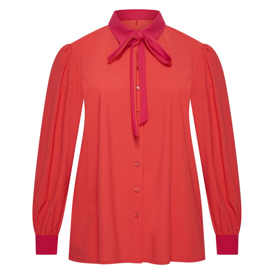 Shirt Puffed | Saffraan/Pink