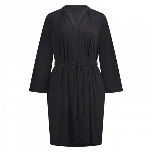 Mao Dress Belt LS | Black