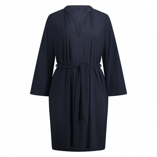 Mao Dress Belt LS | Navy
