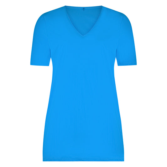 Tee V Slim SS | Azur