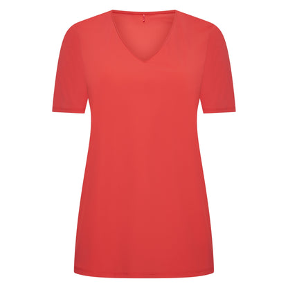 Tee V Slim SS | Saffraan