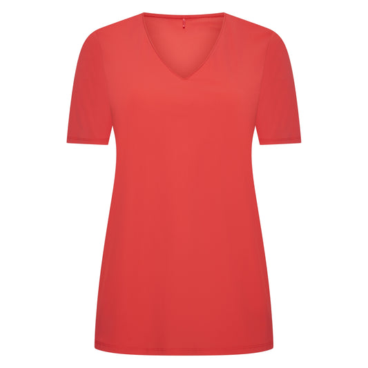 Tee V Slim SS | Saffraan