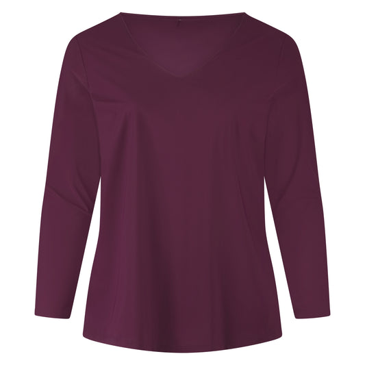 Tee V Slim LS | Burgundy