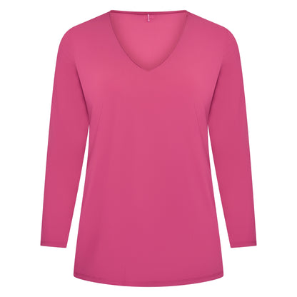 Tee V Slim LS | Cerise