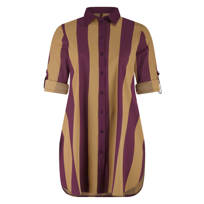 Blouse Long LS | Block Stripe