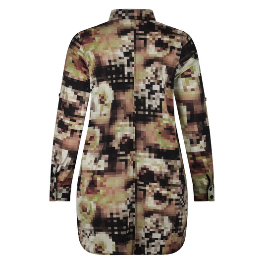 Blouse Long LS | Pixel Rose