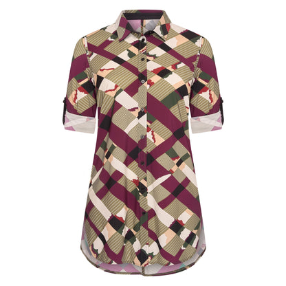 Blouse Long LS | Camo Check