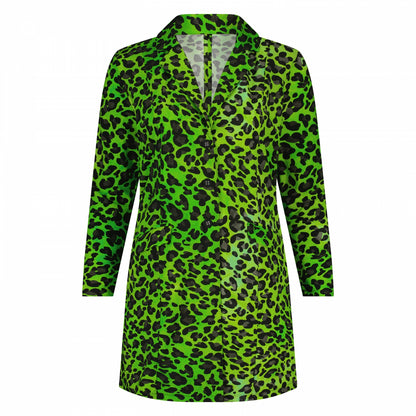 Jacket Long | Lime Leopard