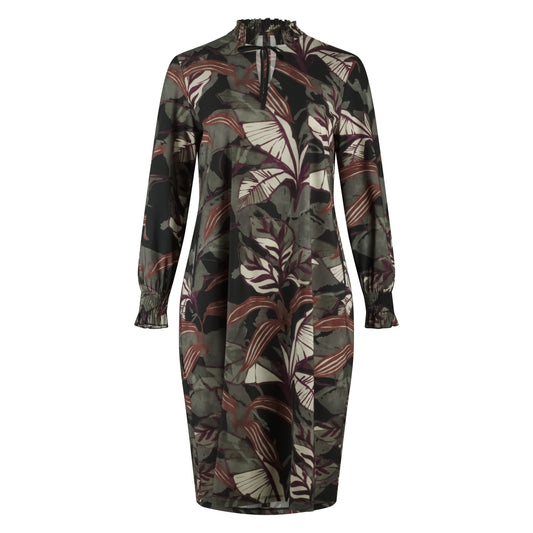 Smock Dress LS | Mystic Leaves