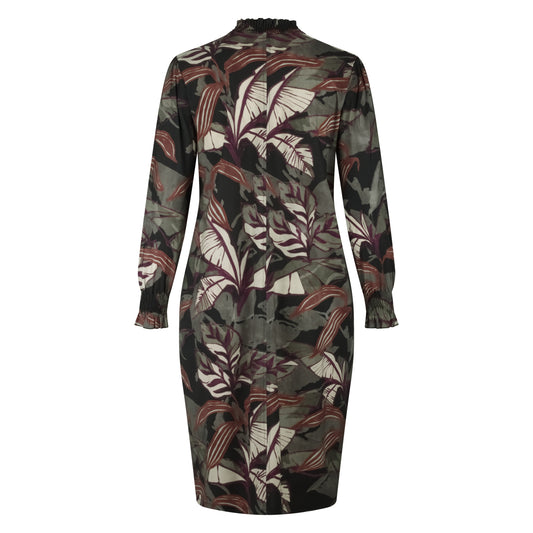 Smock Dress LS | Mystic Leaves