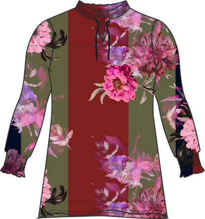 Smock Top LS | Indian Flowers