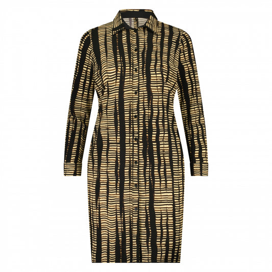Blouse Dress LS | Striped Safari