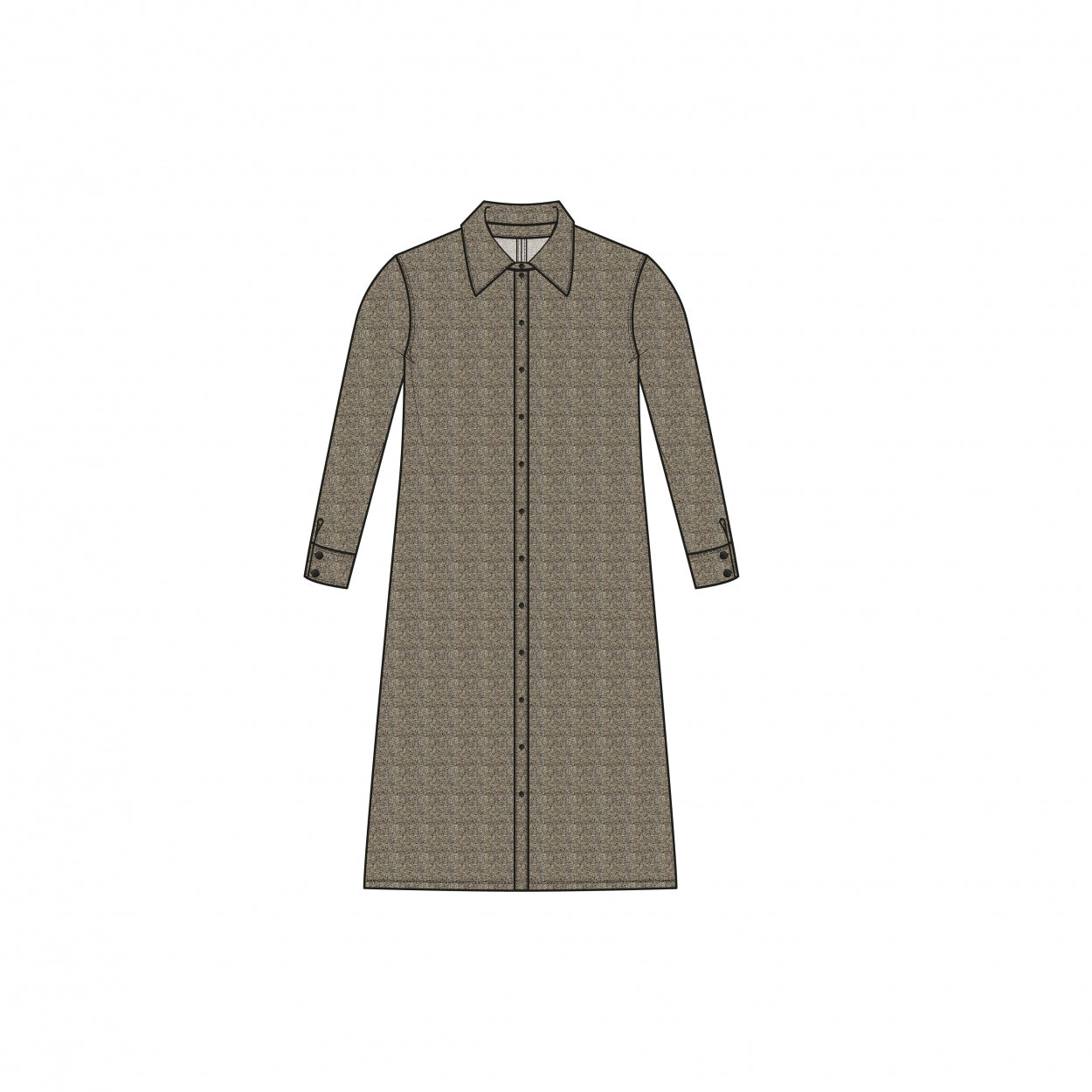 Blouse Dress LS | Tweed