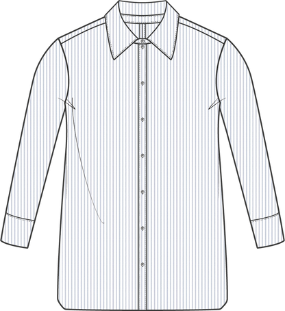 Shirt Basic | Stripe White Light Blue