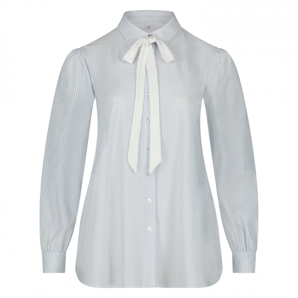 Shirt Puffed | Stripe White Light Blue