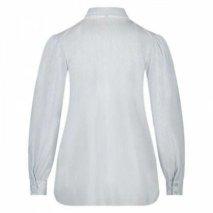 Shirt Puffed | Stripe White Light Blue