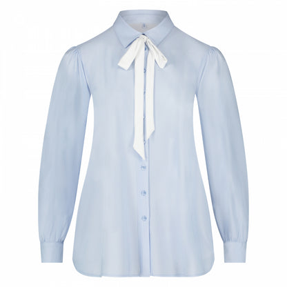 Shirt Puffed | Dobby Light Blue White