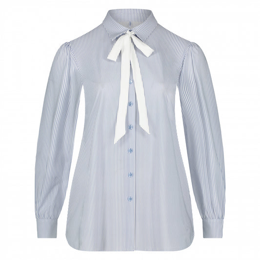 Shirt Puffed | Stripe White Navy