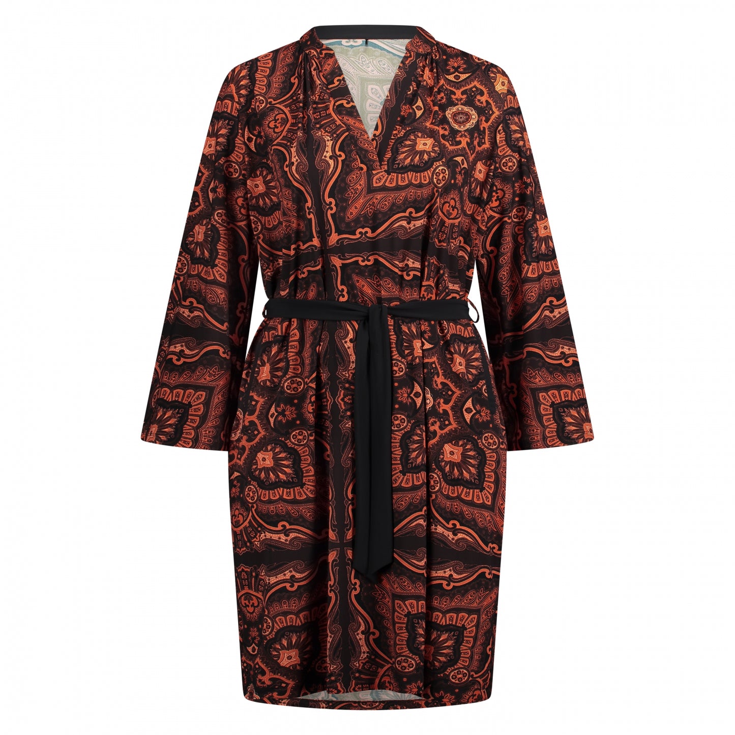 Mao Dress Belt LS | Persian Paisley