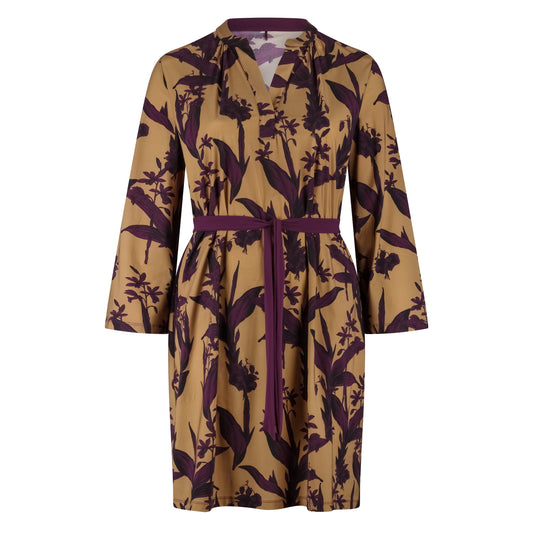 Mao Dress Belt LS | Elegant Floral