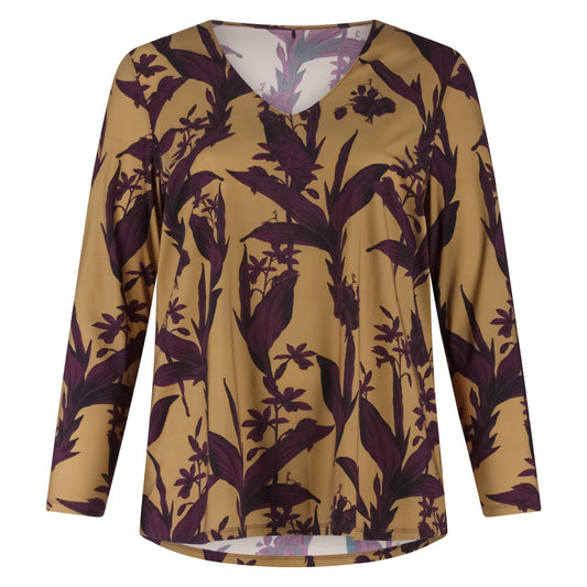 Tee V Slim LS | Elegant Floral