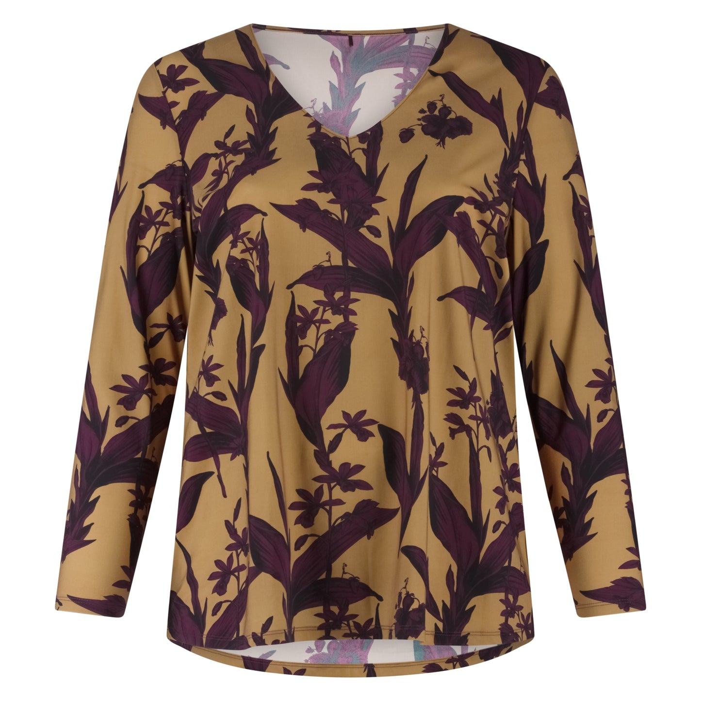 Tee V Slim LS | Elegant Floral