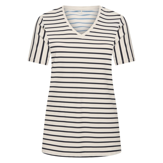 Tee V-Neck Midi | Breton Stripe