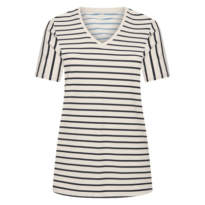 Tee V-Neck Midi | Breton Stripe