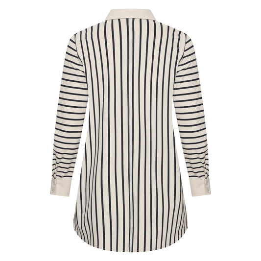 Blouse Midi LS | Breton Stripe