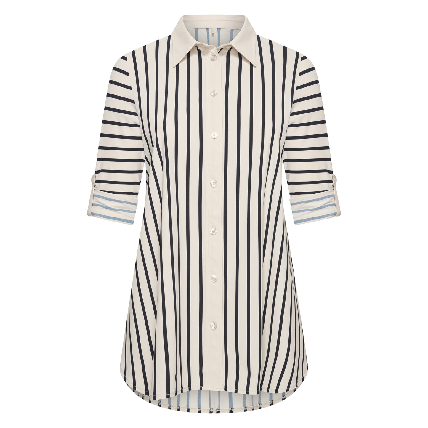 Blouse Midi LS | Breton Stripe