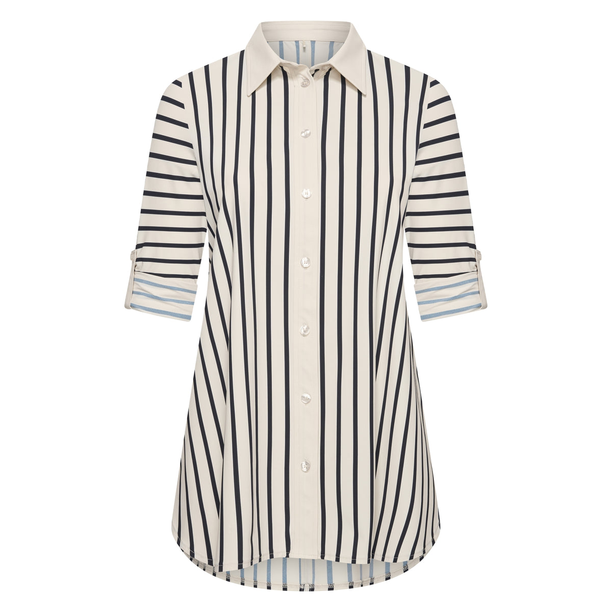 Blouse Midi LS | Breton Stripe