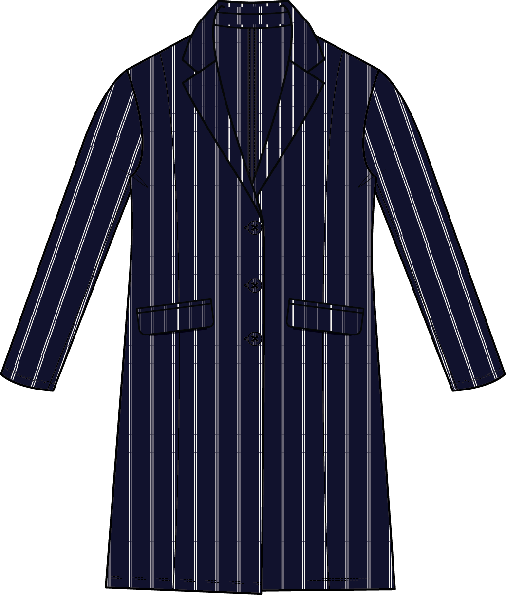 Jacket Long | Twin Stripe