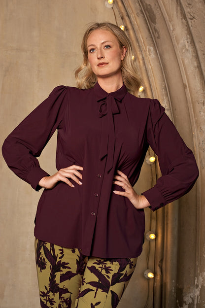Shirt Puffed | Burgundy