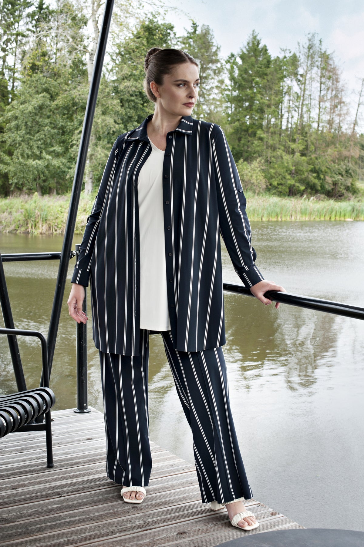 Pants Wide | Twin Stripe