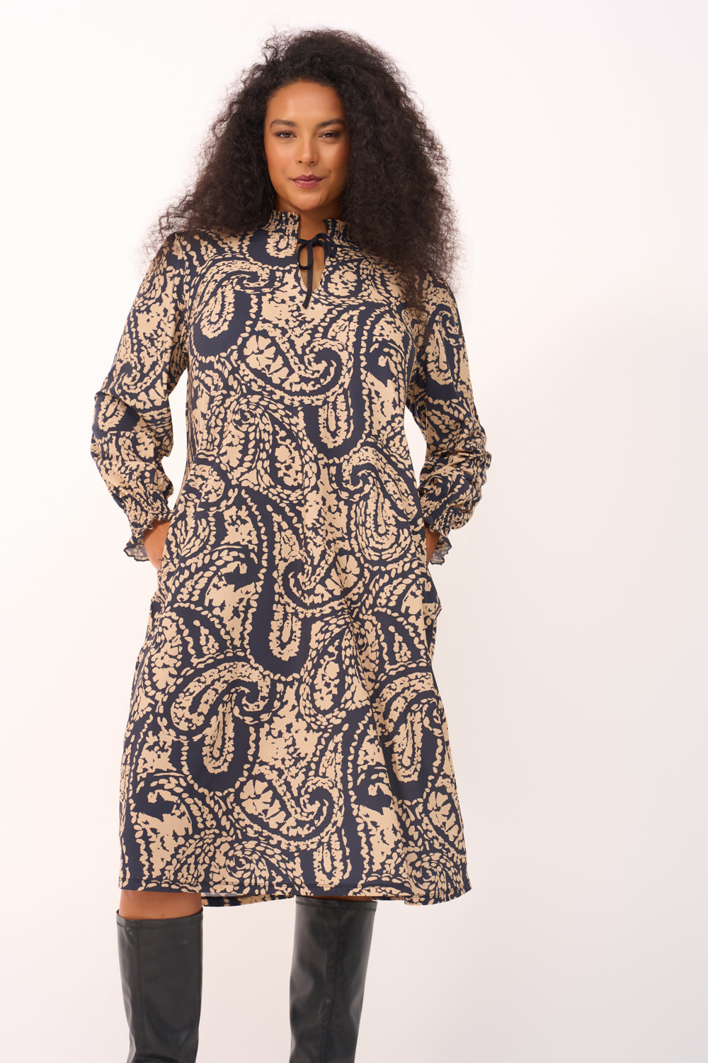 Smock Dress LS | Terrazzo